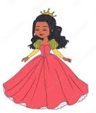 Beautiful little princess wearing long ball dress. Big cartoon eyes and  head. Векторный объект Stock | Adobe Stock